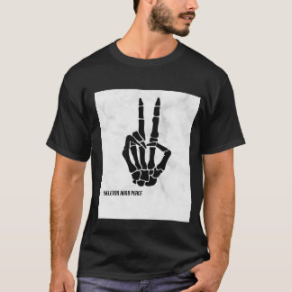T-SHIRT SKELETON PEACE