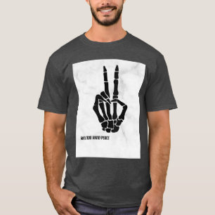 T-SHIRT SKELETON PEACE