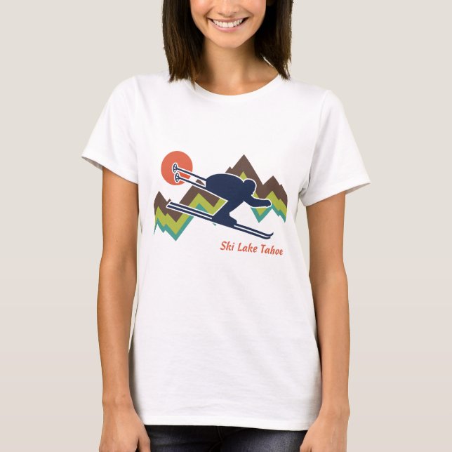 T-shirt Ski Lake Tahoe (Frente)
