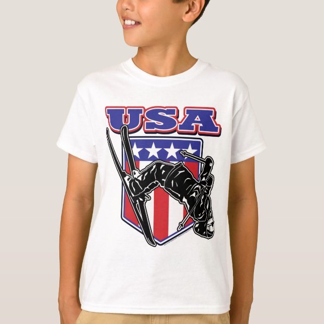 T-shirt Skier USA (Frente)