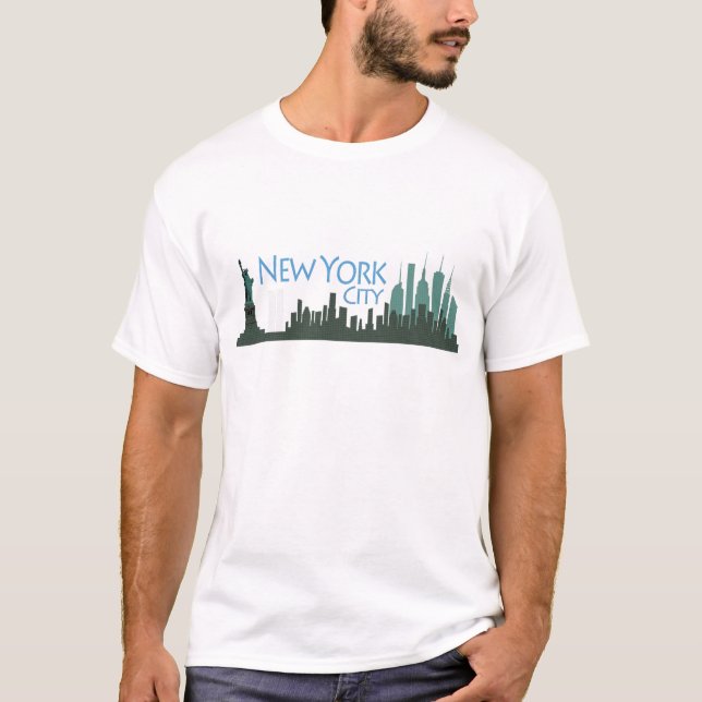 T-shirt Skyline da liberdade de NYC (Frente)