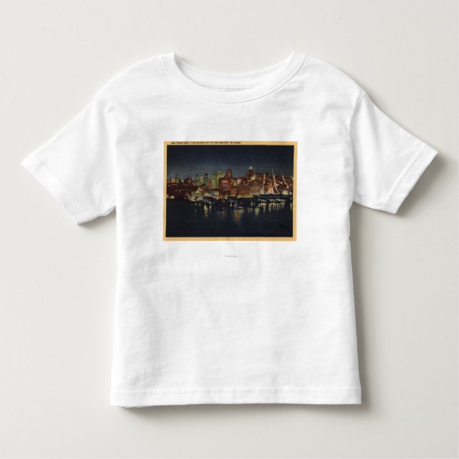 T-shirt Skyline da noite "da cidade da rainha do (Frente)