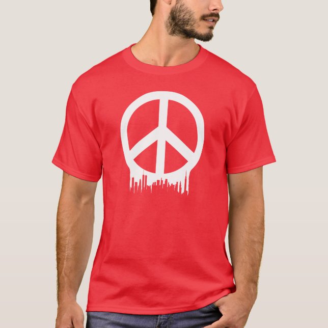 T-shirt Skyline da paz NYC (Frente)