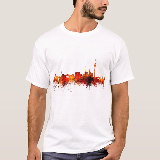 T-shirt Skyline de Berlim Alemanha (Frente)