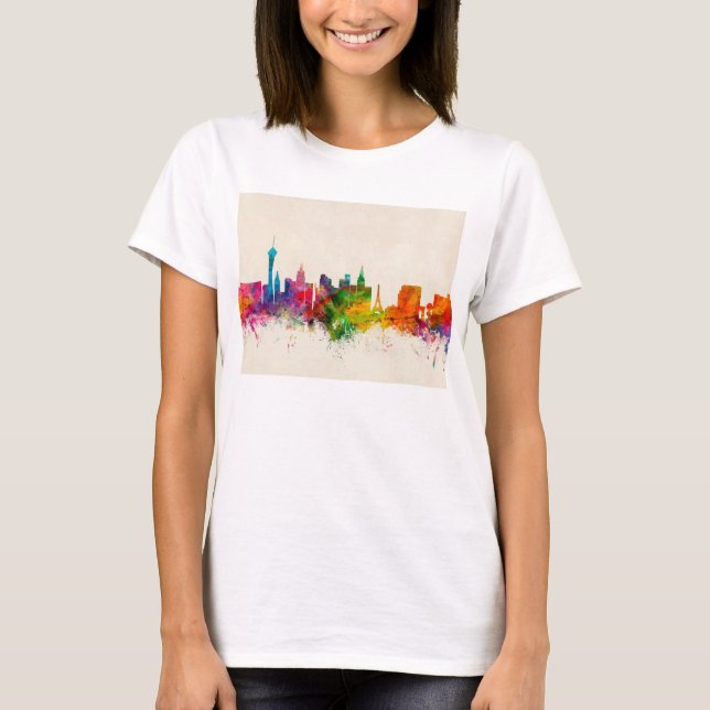 T-shirt Skyline de Las Vegas Nevada (Frente)