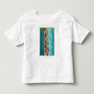 T-shirt Skyline de San Diego do BaySan Diego, CA