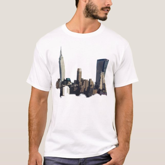 T-shirt Skyline de Scape New York da cidade (Frente)