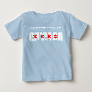 T-shirt Skyline Home doce da bandeira de Chicago