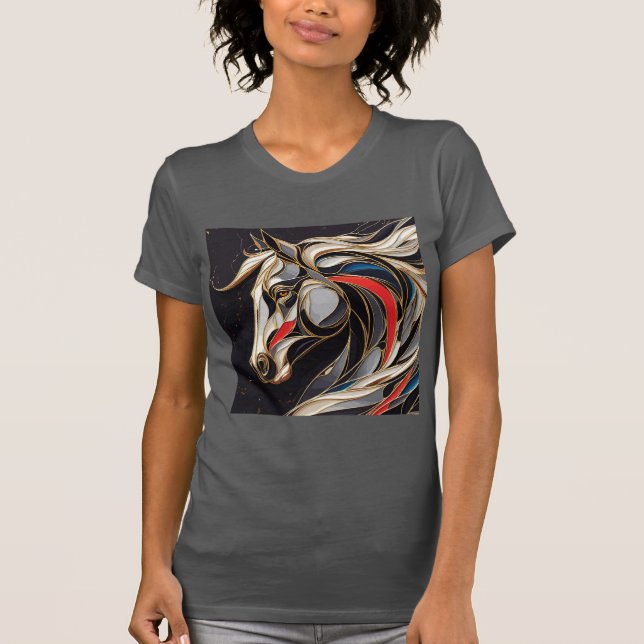 T-shirt Slim Ajustado Com Expressão De Arte -36 (Frente)