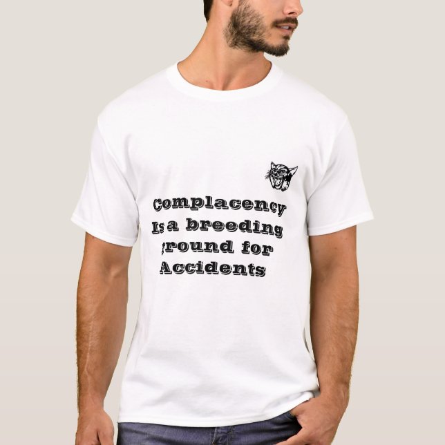 T-shirt Slogan da segurança (Frente)