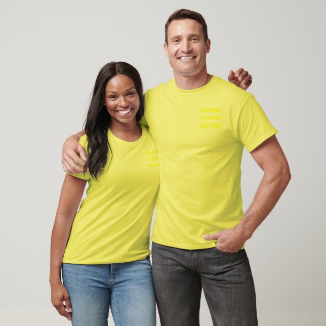 T-shirt slogan de trabalho ocupado (Unissex)