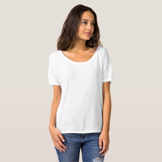 Camisetas Femininas Bella Flowy Simple, Branco