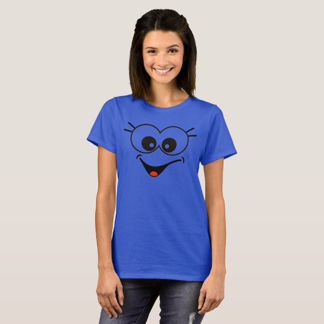 T-Shirt Smiley face engraçado (Frente Completa)