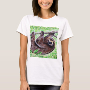 T-shirt Smiley Sloth Painting