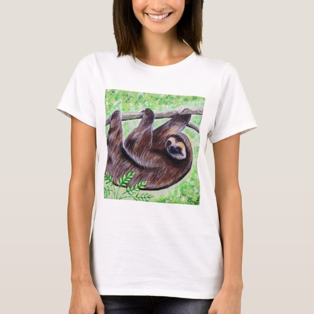 T-shirt Smiley Sloth Painting (Frente)