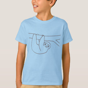 T-shirt Smiling Sloth Hanging de uma Árvore