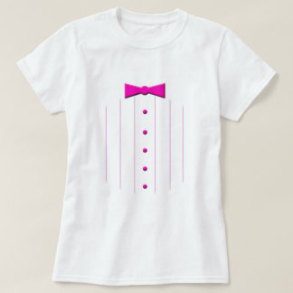 T-shirt Smoking cor-de-rosa do laço