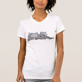 T-shirt Sneaky das mulheres do elefante dos