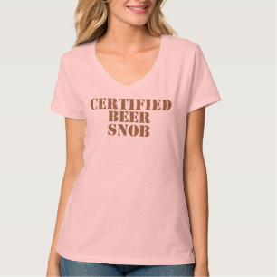 T-shirt Snobe certificado da cerveja