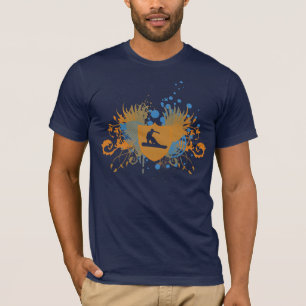 T-shirt snowboard. de alta fidelidade. v3.