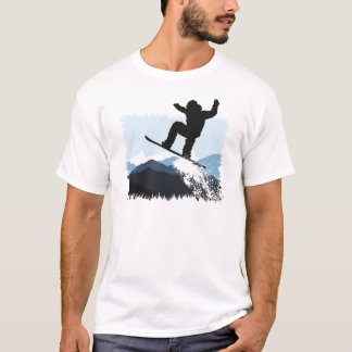 T-shirt Snowboarder Action Jump