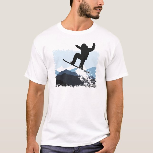 T-shirt Snowboarder Action Jump (Frente)