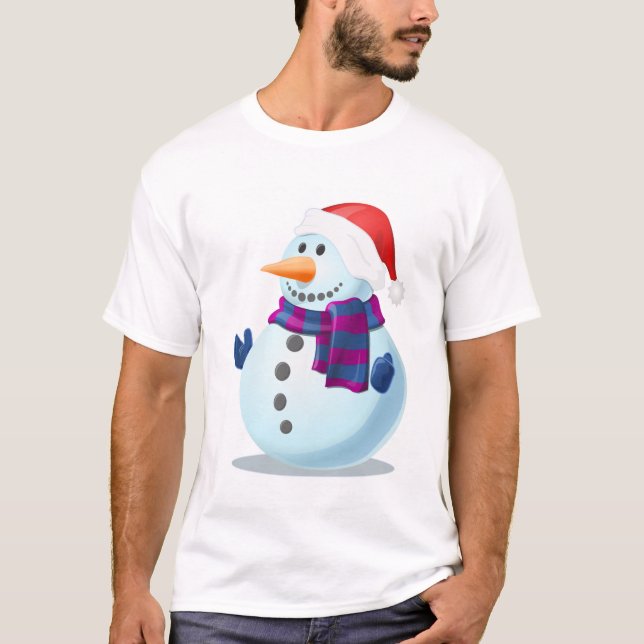 T-Shirt Snowman de Natal (Frente)