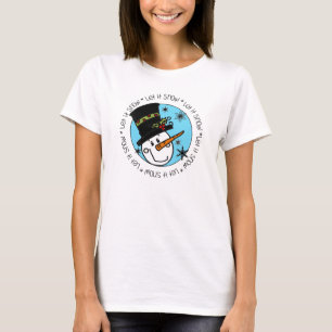 T-shirt Snowman Deixe-o nevar