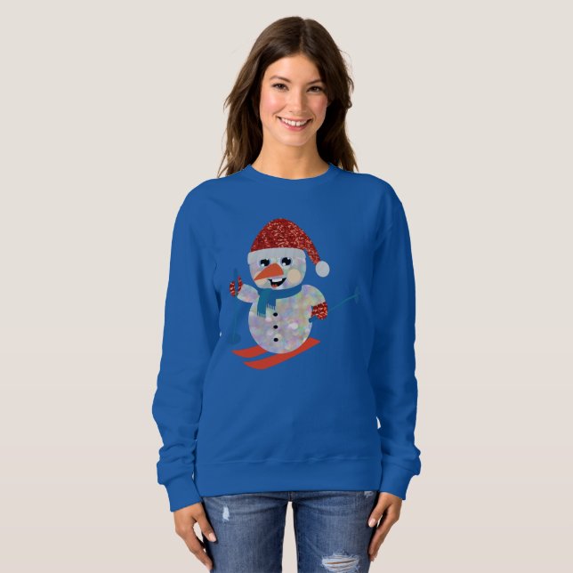 T-shirt snowman do natal (Frente Completa)