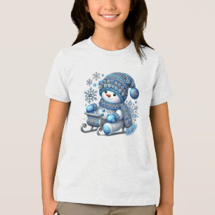 T-Shirt Snowman Holiday Deslizante