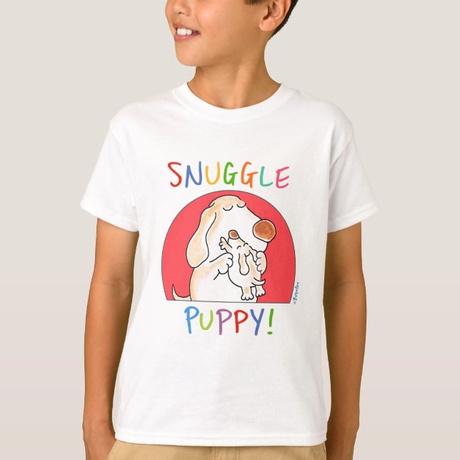 T-shirt SNUGGLE PUPPY! por Sandra Boynton (Frente)