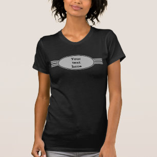 T-shirt SÓ COR / BANNER DE BOTÃO branco + texto