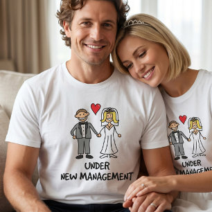 T-shirt Sob Nova Administração - Humor Divertido de Casame
