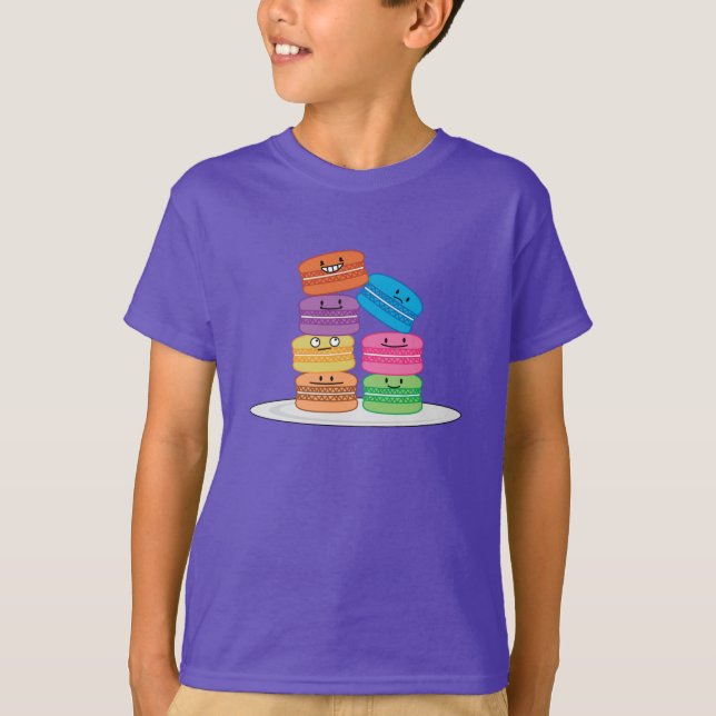 T-shirt Sobremesa doce francesa do biscoito dos Macaroons (Frente)