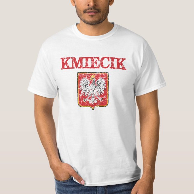 T-shirt Sobrenome de Kmiecik (Frente)