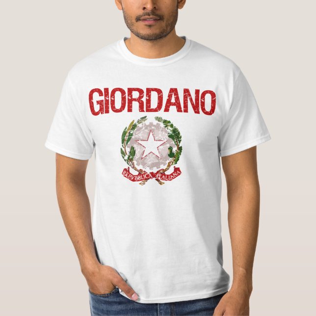 T-shirt Sobrenome do italiano de Giordano (Frente)