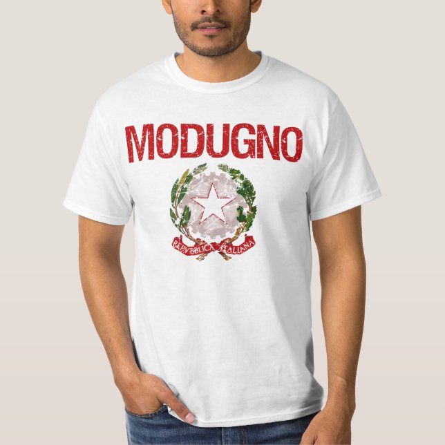 T-shirt Sobrenome do italiano de Modugno (Frente)