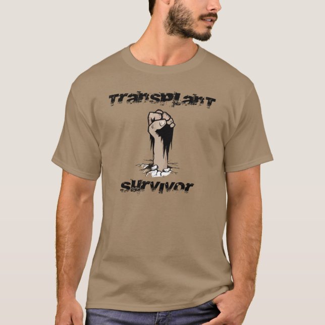 T-shirt Sobrevivência de transplante - estilo Grunge (Frente)