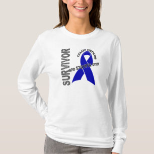 T-shirt Sobrevivente 1 do CANCRO DO CÓLON