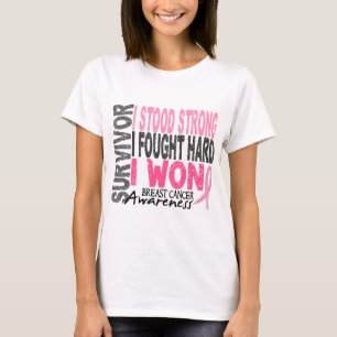 T-shirt Sobrevivente 4 do cancro da mama