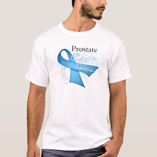 T-shirt Sobrevivente - cancro da próstata (Frente)