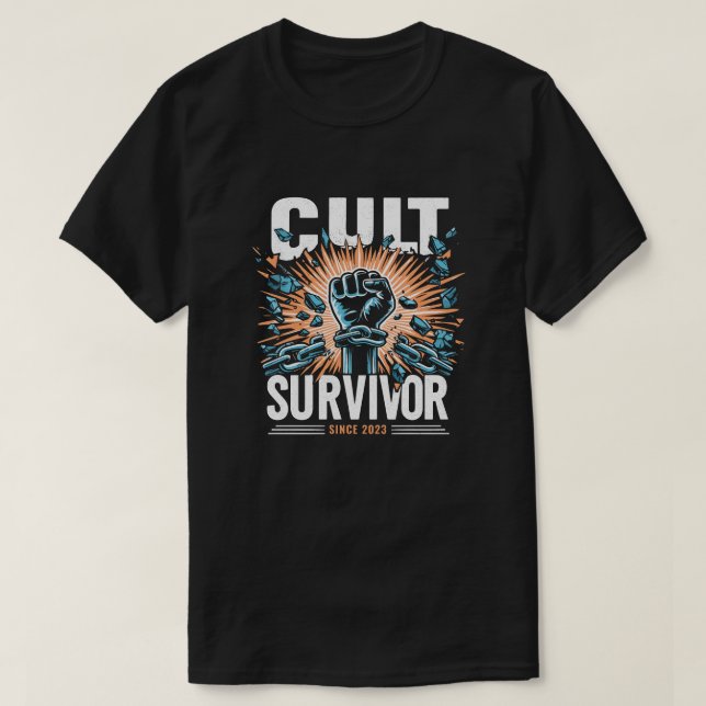T-Shirt Sobrevivente Cult | Liberdade | Religioso (Frente do Design)