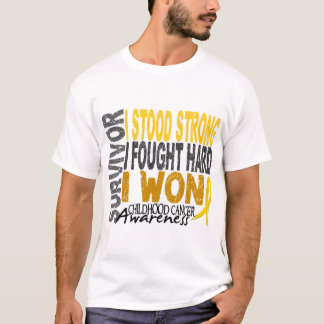 T-shirt Sobrevivente de câncer 4 da infância