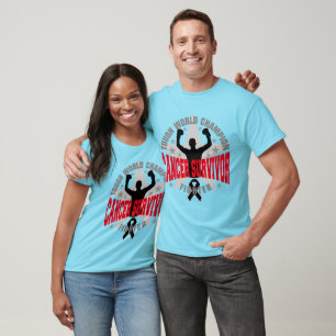 T-shirt Sobrevivente resistente do campeão do mundo da