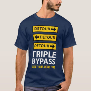 T-shirt Sobrevivente triplo engraçado da cirurgia cardíaca