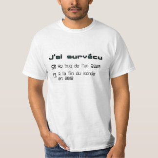 T-shirt “sobrevivi no fim do mundo "