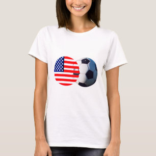 T-shirt Soccer Ball & USA Flag MUSEUM Zazzle