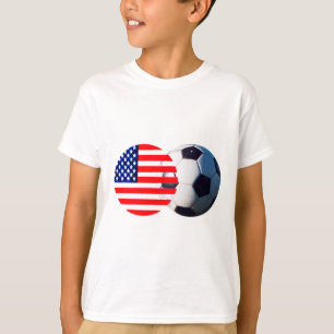 T-shirt Soccer Ball & USA Flag MUSEUM Zazzle