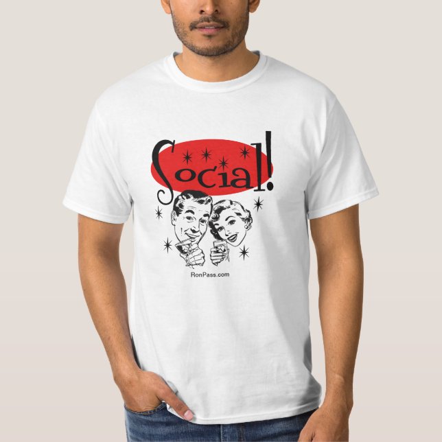 T-shirt social retro (Frente)