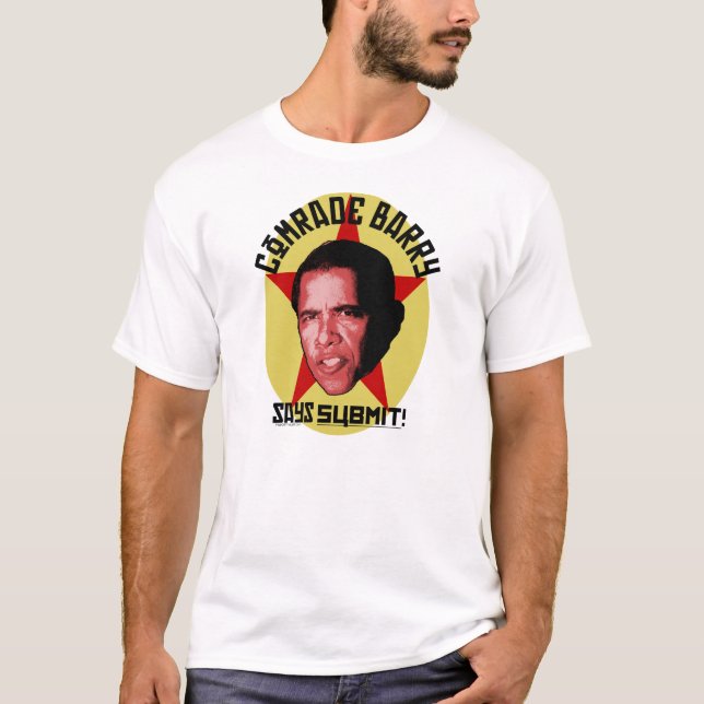 T-shirt socialista do camarada Barack Obama (Frente)